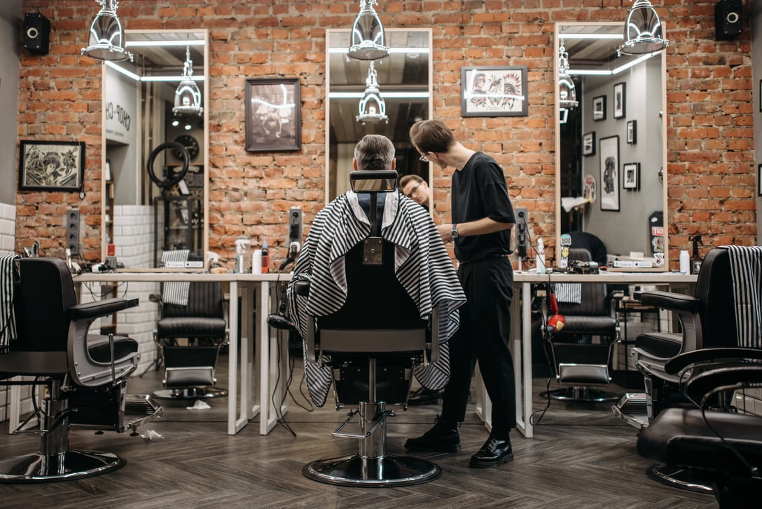 A Man at a Barbershop