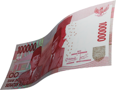 Flying Cash Money Rupiah