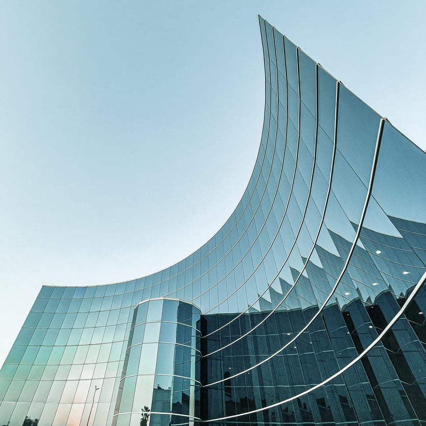 Low-Angle Photography of a Glass Building